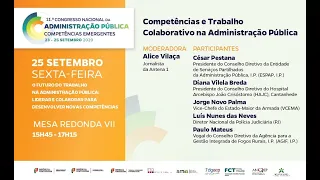 Mesa Redonda VII - Competências e Trabalho Colaborativo na Administração Pública (25 de setembro)