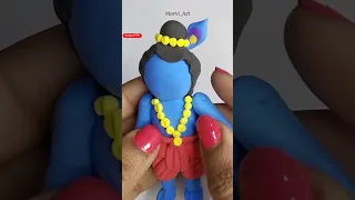 DIY Little Krishna Clay Art || How To Make Krishna Idol ❤️ #viral #art #youtubeshorts #krishna