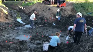 Mastodon bones discovered during road construction in West Michigan