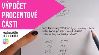 Výpočet procentové části | PROCENTA (1)