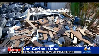 Trash From Hurricane Ian Piling Up On Florida's Gulf Coast