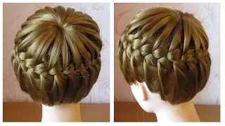 Tuto coiffure tresse serre-tête ♛ Tresse couronne cheveux mi longs ♛ Crown Braid