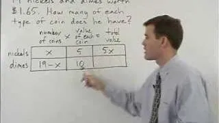 Coin Word Problems - MathHelp.com - Algebra Help