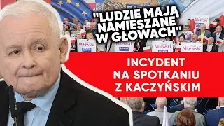 Incydent na spotkaniu z Kaczyńskim. "Pan mi nie pozwolił dokończyć"