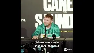 CANELO TELLS DEMETRIUS ANDRADE FUCK YOU IN ENGLISH 🤣 #CaneloAlvarez #Canelo #ZHBD #Boxing