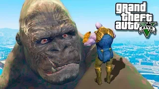 КИНГ КОНГ РАЗДАВИЛ ТАНОСА В ГТА 5 МОДЫ! ОБЗОР МОДА ГТА 5 GTA 5 ВИДЕО ИГРА ДЛЯ ДЕТЕЙ ГТА МУЛЬТИК