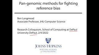Dr. Ben Langmead: Pan-Genomic Methods for Fighting Reference Bias