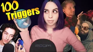 ASMR 100 TRIGGERS IN 10 MINUTES / 100 ТРИГГЕРОВ ЗА 10 МИНУТ АСМР