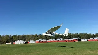 Rare Archaeopteryx Glider Electric Self-Launch Takeoff and Landing