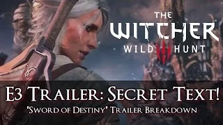 Witcher 3: Wild Hunt - E3 Trailer Secret Text + Breakdown! [Sword of Destiny Trailer]