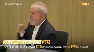 Trecho da entrevista de Lula a Bob Fernandes para a TVE Bahia