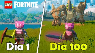 Sobreviví 100 DÍAS en LEGO FORTNITE...