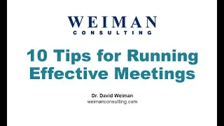 10 Tips for More Effective Business Meetings