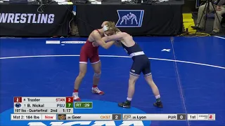 2019 NCAA Wrestling (197 lb) Quarterfinal - (1) Bo Nickal (PSU) vs. Nathan Traxler (Stan)