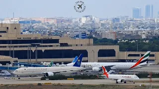 9 Aircrafts in 30 mins in Beautiful Weather at Karachi Airport