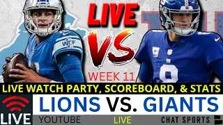 Lions vs. Giants Live Streaming Scoreboard, Play-By-Play, Game Audio & Highlights | NFL Week 11