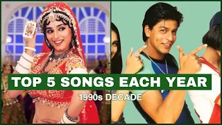 Top 5 Songs Each Year || 1990s Decade || MUZIX