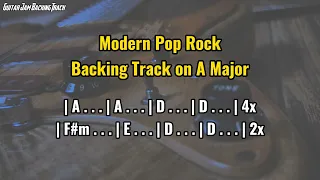 Modern Pop Rock Guitar Backing Track in A Major