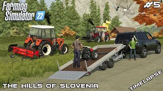 Mowing GRASS with new MOWER & WINDROWING | The Hills of Slovenia | Farming Simulator 22 | Episode 5