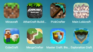 Minecraft, AtharCraft Building, PickCrafter, Main Lokicraft, CubeCraft, Merge Crafter, Master Craft