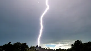 Scary Close Florida Lightning Strikes and Epic Thunder Compilation