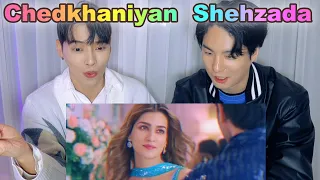 Korean singers' reactions to the Indian mv that reminds of spring&strawberry milk🍓🥛Chedkhaniyan