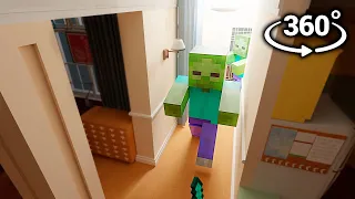 360° - MOBS IN YOUR HOUSE! Minecraft VR Experience