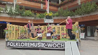 Zermatt Folklore Music Switzerland🇨🇭 |Beautiful Swiss Village and Swiss Alps 2023 4k HDR 60fps video