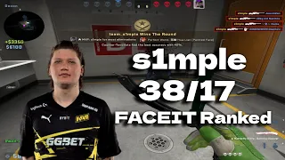 POV s1mple 38 KILLS SOLO QUEUE FACEIT LEVEL 10