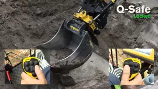 engcon EC30 tiltrotator with Q Safe quick coupler + EC Oil auto oil connection