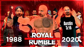 Every WWE Royal Rumble Winner (1988 - 2020) | WR3D WWE 2K20 MOD