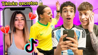 LOS LIKES SECRETOS DE MI HERMANO PEQUEÑO EN TIKTOK 😳 *su ex novia reacciona* Exi