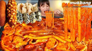 🔥엽떡의반란🔥마라덕후 다 모여! 마라떡볶이 오리지널 꿔바로우 토핑추가 꿀조합 명량핫도그 감자/통모짜 참치마요주먹밥 먹방 Spicy Mala tteokbokki MUKBANG