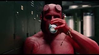 Hellboy Smokes Johann in Hellboy 2