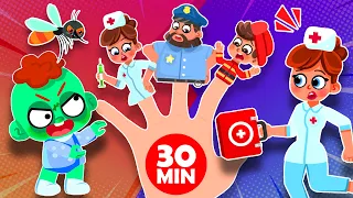 Finger Family Collection 🐷🐱🐶👽| The Rescue Team | Funny Kids Songs by Comy Zomy