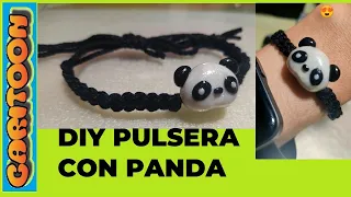 Tutorial DIY Pulsera fácil con panda.