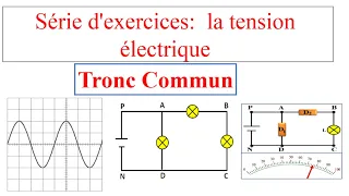 _جدع مشترك علمي  Exercice N° 1  - 3 et 4: la tension électrique  tronc commun