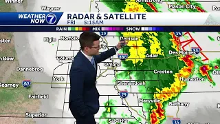 Severe threat exiting early Friday morning