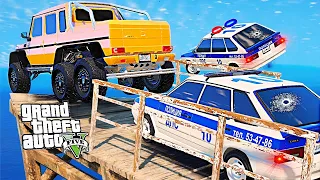 ПОЛИЦЕЙСКАЯ ПОГОНЯ ЗА ЗОЛОТЫМ ГЕЛИКОМ G63 AMG 6X6 В GTA 5! ПОЛИЦЕЙСКИЕ ДОГОНЯЛКИ В ГТА 5 МОДЫ!