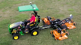 Stressing the Deere 1038X - FJD Autosteer & 12' Woods Batwing Finish Mower