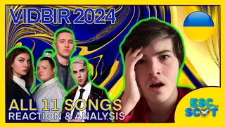 Vidbir 2024 (All 11 Songs) 🇺🇦 | Reaction & Analysis | Eurovision 2024 #vidbir #esc #eurovision