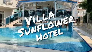 Villa Sunflower Hotel Alanya Turkey 4K Hotel tour video. All inclusive Antalya Turkiye Турция