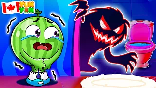 Monsters In The Toilet Song 🚽👿 | Mommy, Help I'm So Scared 😨👻 | YUM YUM Canada Kids Songs