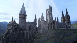 Hogwarts Castle by Winter - Snowfall & Christmas Chants - Harry Potter Relaxing Ambience