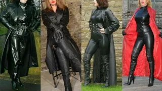 Stunning leather long power dresses for women and girls