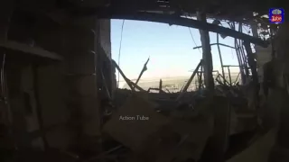 Танковый бой Донецкий аэропорт Tanks battle Donetsk airport