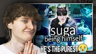 HE'S THE PUREST! (BTS Suga Being Himself | Reaction/Review)