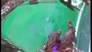 Hilariously!!! free fall from 98 feet