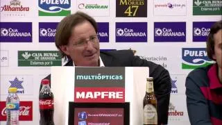 Rueda de prensa de Juan Antonio Anquela después del Granada CF - Celta de Vigo