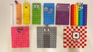 Making Numberblocks 1-10 times table from Cubes 넘버블럭스 만들기  マスリンク ナンバーブロックス 數字方塊積木製作九九乘法表1-10的乘法